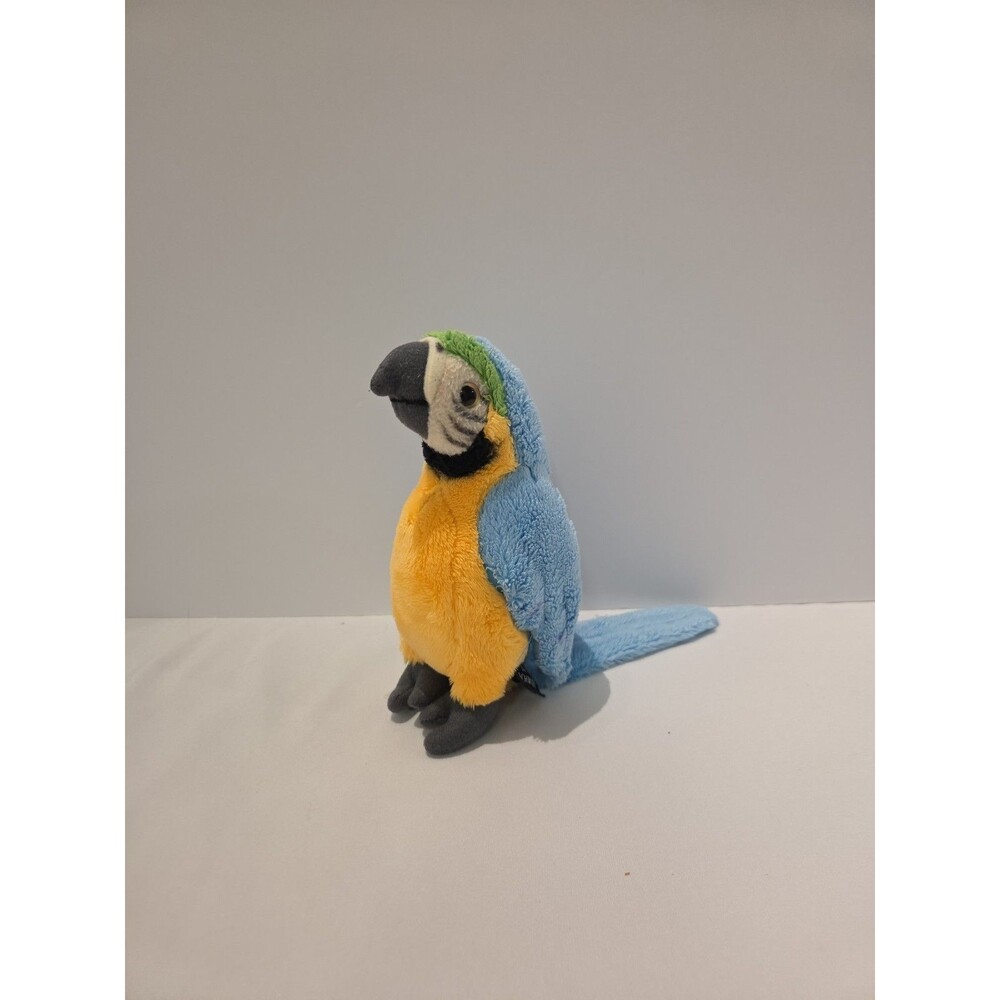 FAO Schwarz Realistic Blue & Yellow Macaw Plush 7 - 10 inch parrot